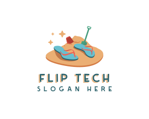 Outdoor Beach Slippers logo design