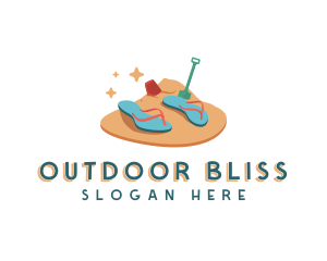 Outdoor Beach Slippers logo design