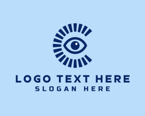 Blue Eye Letter C logo
