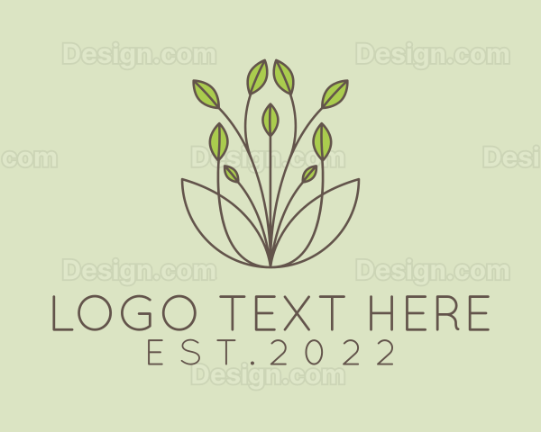 Aesthetic Leaves Plant Logo