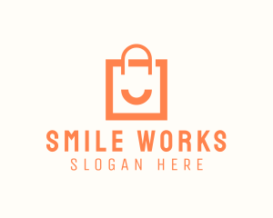 Smile Shopping Bag logo design