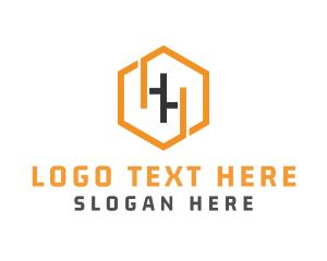 Hexagonal Letter HH logo