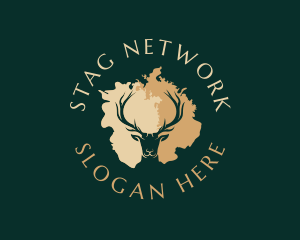 Stag Deer Horn logo design