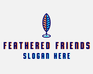 Feather Pen Quill logo design