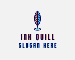 Feather Pen Quill logo design