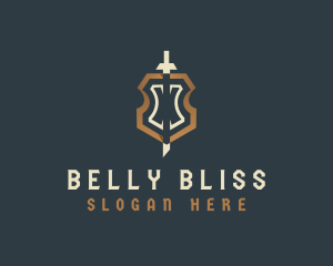 Elegant Shield Sword logo design