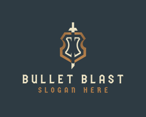 Elegant Shield Sword logo design