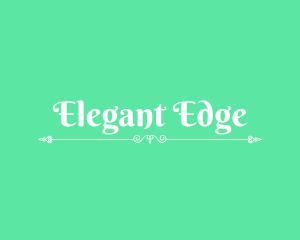 Elegant Script Ornament logo design