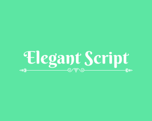 Elegant Script Ornament logo design