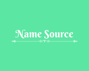 Elegant Script Ornament logo