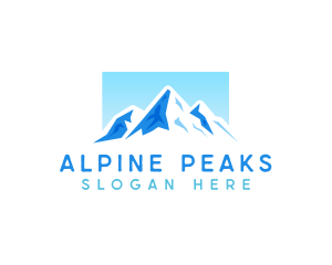 Icy Mountain Peak logo design