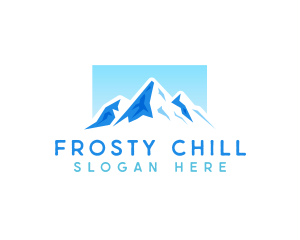 Icy Mountain Peak logo design