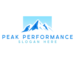 Icy Mountain Peak logo design