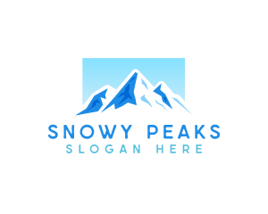 Icy Mountain Peak logo design