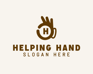 Hand Gesture Cup logo design