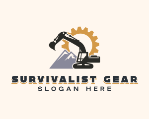 Industrial Quarry Excavation logo design