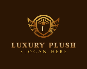 Luxury Wings Shield logo design