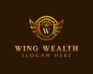 Luxury Wings Shield logo design