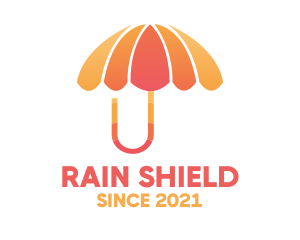 Orange & Pink Umbrella logo design