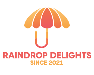 Orange & Pink Umbrella logo design