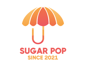 Orange & Pink Umbrella logo design