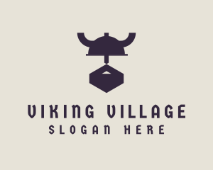 Medieval Viking Warrior logo design