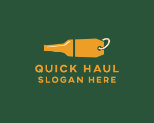 Alcohol Bottle Price Tag Sale logo design