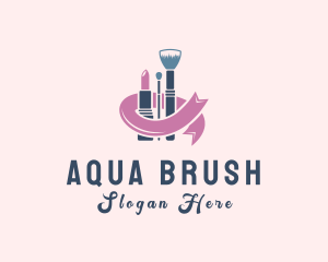 Cosmetic Makeup Ribbon logo design