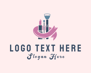 Makeup - Cosmetic Makeup Ribbon logo design
