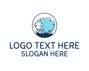 Cute Blue Sheep logo