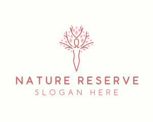 Tree Woman Nature logo design