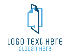Form - Blue File Documents logo design