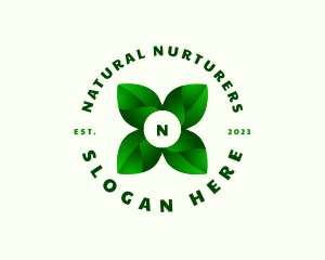 Nature Farm Leaf  logo design