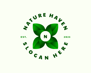 Nature Farm Leaf  logo design