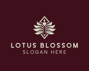 Lotus Candle Leaf logo design