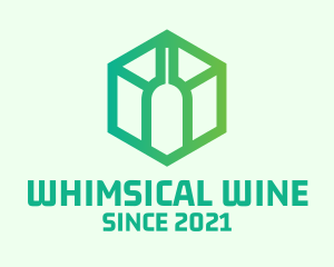 Hexagon Wine Bottle  logo design