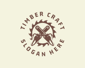 Sawmill Chainsaw Woodwork logo design