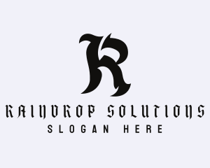 Tattoo Artist Letter R  logo design