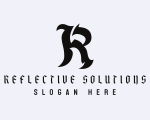 Tattoo Artist Letter R  logo design