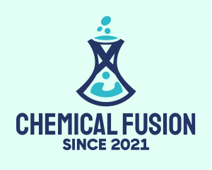 Chemistry Research Experiment logo design