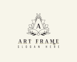 Flower Triangle Frame logo design