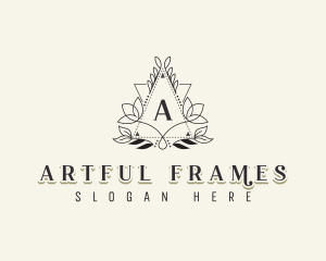 Flower Triangle Frame logo design