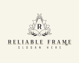 Flower Triangle Frame logo design