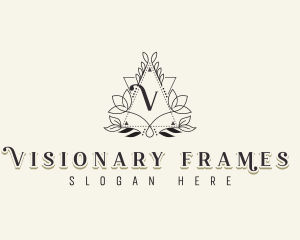 Flower Triangle Frame logo design