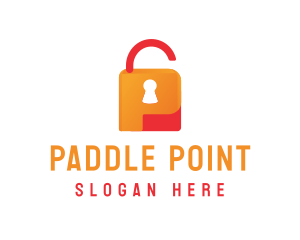 Secure Padlock P logo design