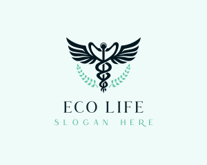 Hospital Medical Caduceus logo design