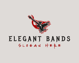 Rock Band Guitar logo design