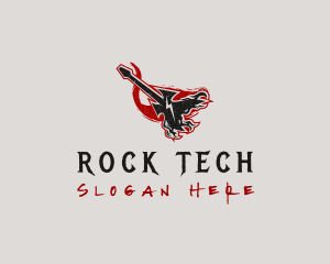 Rock Band Guitar logo design