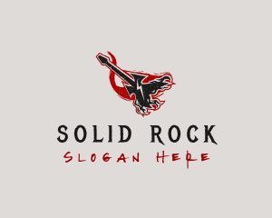 Rock Band Guitar logo design