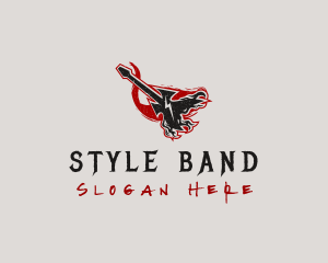 Rock Band Guitar logo design